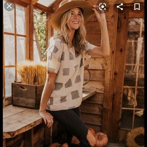 EUC Roolee Wallace Detail Scoopneck Blouse